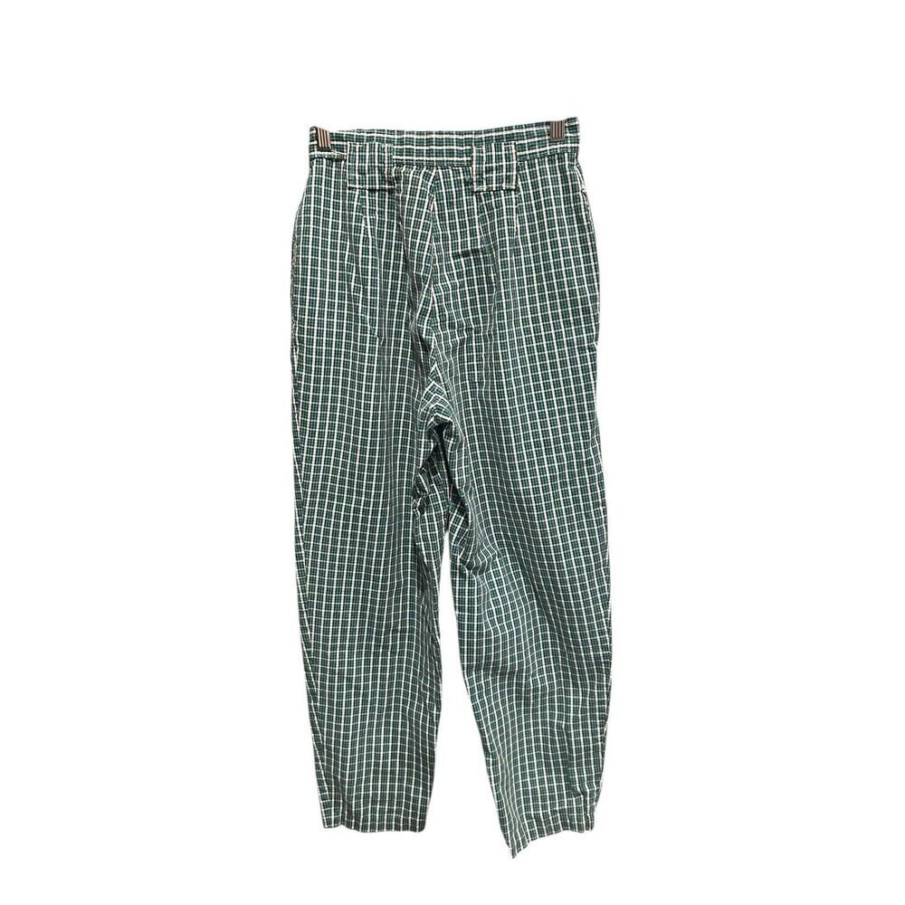 Palmettos Vintage Plaid Pants Green Womens Size 7 90s 80s High Waisted